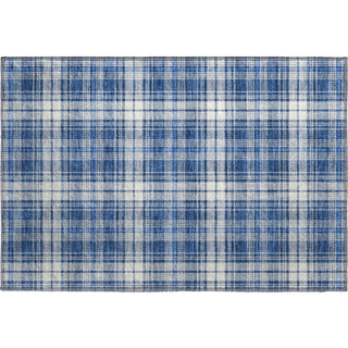 Piper Looms Mayfield Plaid AMF993 Navy Machine Washable Area Rug Scatter Main Image
