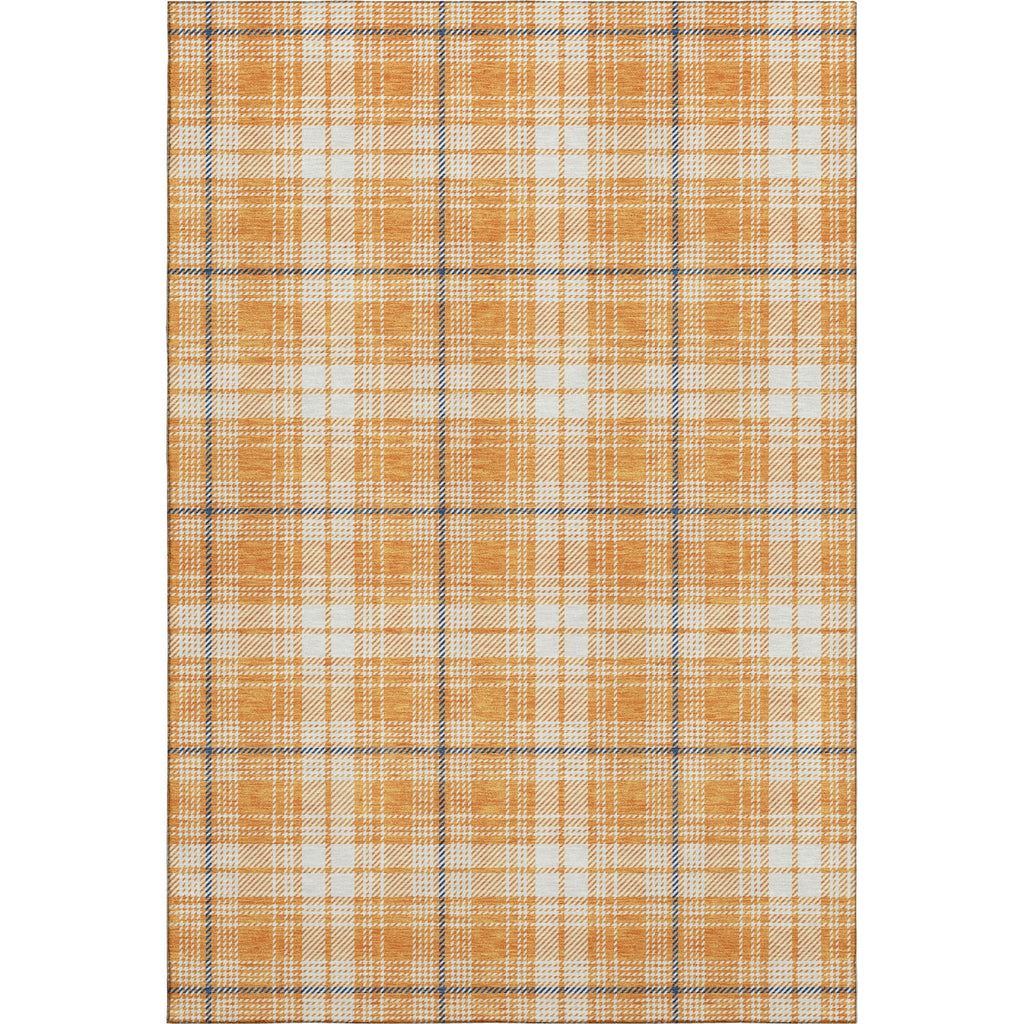 Piper Looms Mayfield Plaid AMF993 Orange Machine Washable Area Rug main image