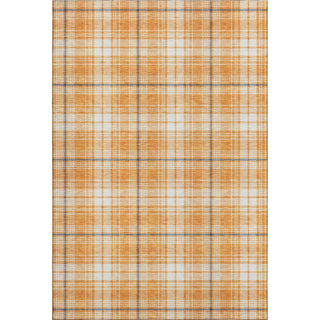 Piper Looms Mayfield Plaid AMF993 Orange Machine Washable Area Rug main image