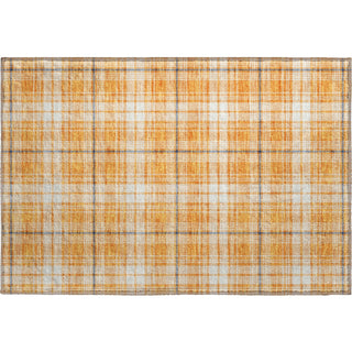 Piper Looms Mayfield Plaid AMF993 Orange Machine Washable Area Rug Scatter Main Image