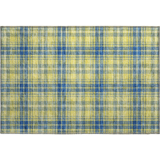 Piper Looms Mayfield Plaid AMF993 Yellow Machine Washable Area Rug Scatter Main Image