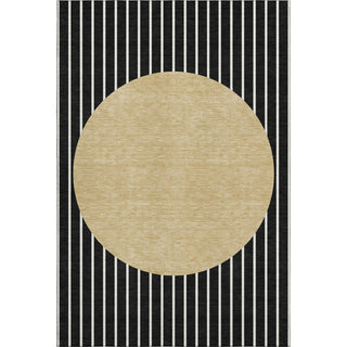 Piper Looms Mayfield Stripes AMF994 Black Machine Washable Area Rug main image