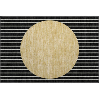 Piper Looms Mayfield Stripes AMF994 Black Machine Washable Area Rug Scatter Main Image