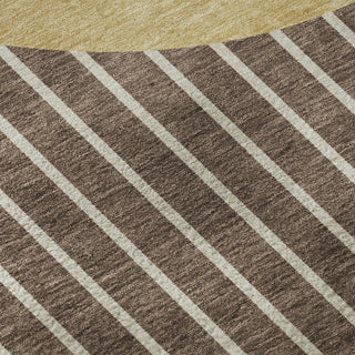 Piper Looms Mayfield Stripes AMF994 Brown Machine Washable Area Rug Swatch Image