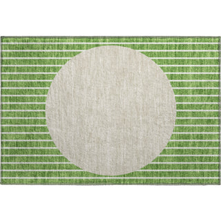 Piper Looms Mayfield Stripes AMF994 Green Machine Washable Area Rug Scatter Main Image