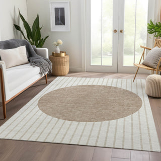 Piper Looms Mayfield Stripes AMF994 Ivory Machine Washable Area Rug Lifestyle Image Feature