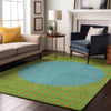 Piper Looms Mayfield Stripes AMF994 Lime Machine Washable Area Rug Lifestyle Image Feature