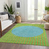 Piper Looms Mayfield Stripes AMF994 Lime Machine Washable Area Rug Lifestyle Image Feature