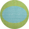 Piper Looms Mayfield Stripes AMF994 Lime Machine Washable Area Rug Round Main Image
