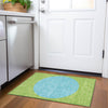 Piper Looms Mayfield Stripes AMF994 Lime Machine Washable Area Rug Scatter Lifestyle Image Feature