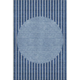 Piper Looms Mayfield Stripes AMF994 Navy Machine Washable Area Rug main image