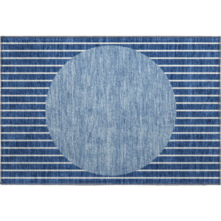 Piper Looms Mayfield Stripes AMF994 Navy Machine Washable Area Rug Scatter Main Image