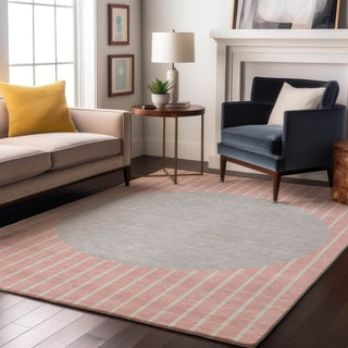 Piper Looms Mayfield Stripes AMF994 Pink Machine Washable Area Rug Lifestyle Image Feature