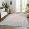 Piper Looms Mayfield Stripes AMF994 Silver Machine Washable Area Rug Lifestyle Image Feature