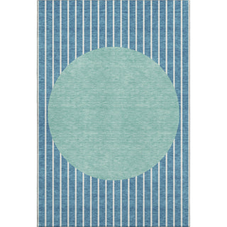 Piper Looms Mayfield Stripes AMF994 Teal Machine Washable Area Rug main image