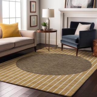 Piper Looms Mayfield Stripes AMF994 Wheat Machine Washable Area Rug Lifestyle Image Feature