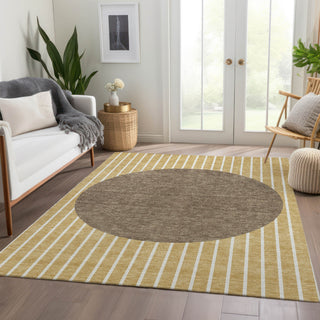 Piper Looms Mayfield Stripes AMF994 Wheat Machine Washable Area Rug Lifestyle Image Feature