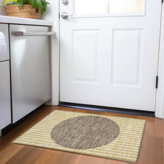 Piper Looms Mayfield Stripes AMF994 Wheat Machine Washable Area Rug Scatter Lifestyle Image Feature