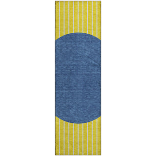 Piper Looms Mayfield Stripes AMF994 Yellow Machine Washable Area Rug Runner Main Image