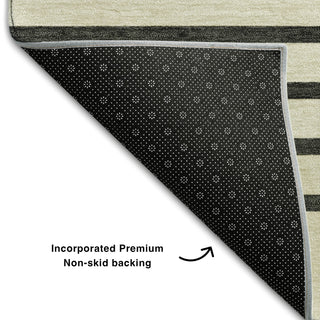 Piper Looms Mayfield Stripes AMF995 Gold Machine Washable Area Rug Backing Image