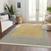 Piper Looms Mayfield Stripes AMF995 Gold Machine Washable Area Rug Lifestyle Image Feature