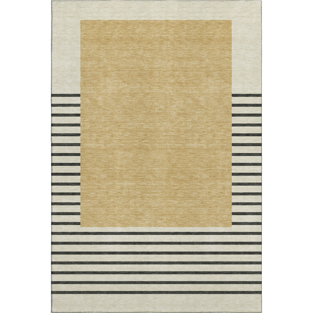 Piper Looms Mayfield Stripes AMF995 Gold Machine Washable Area Rug main image
