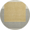 Piper Looms Mayfield Stripes AMF995 Gold Machine Washable Area Rug Round Main Image