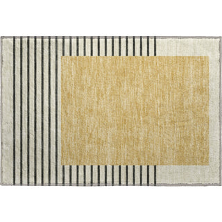Piper Looms Mayfield Stripes AMF995 Gold Machine Washable Area Rug Scatter Main Image