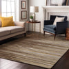 Piper Looms Mayfield Stripes AMF996 Brown Machine Washable Area Rug Lifestyle Image Feature
