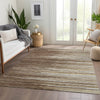 Piper Looms Mayfield Stripes AMF996 Brown Machine Washable Area Rug Lifestyle Image Feature