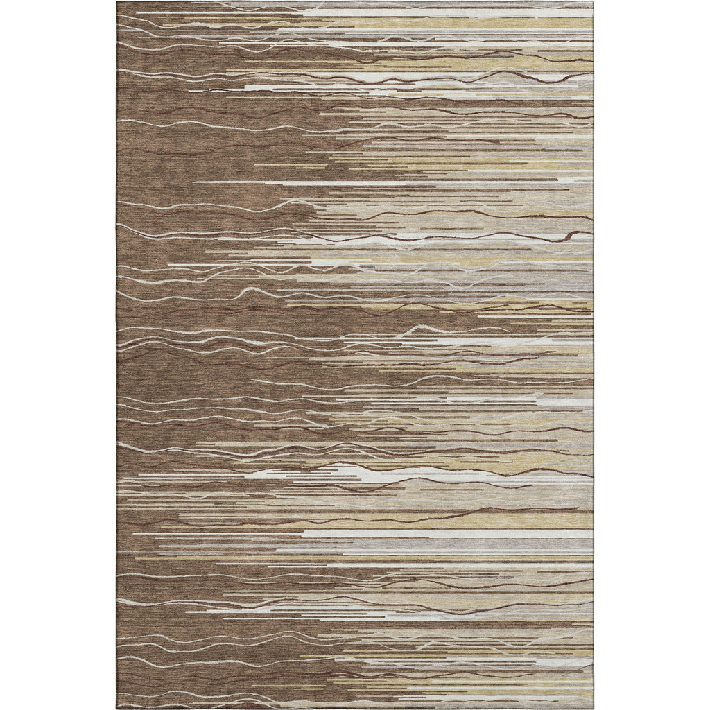 Piper Looms Mayfield Stripes AMF996 Brown Machine Washable Area Rug main image