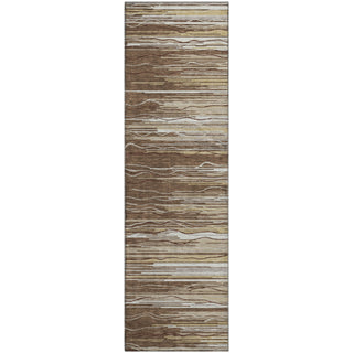 Piper Looms Mayfield Stripes AMF996 Brown Machine Washable Area Rug Runner Main Image