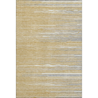 Piper Looms Mayfield Stripes AMF996 Gold Machine Washable Area Rug main image