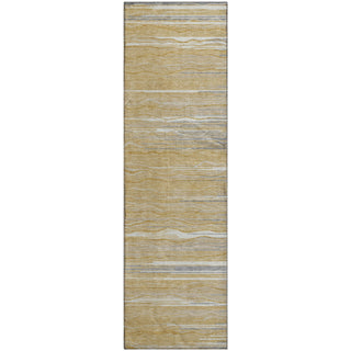 Piper Looms Mayfield Stripes AMF996 Gold Machine Washable Area Rug Runner Main Image