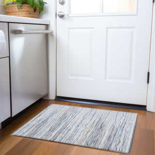 Piper Looms Mayfield Stripes AMF996 Gray Machine Washable Area Rug Scatter Lifestyle Image Feature