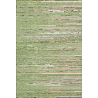 Piper Looms Mayfield Stripes AMF996 Green Machine Washable Area Rug main image