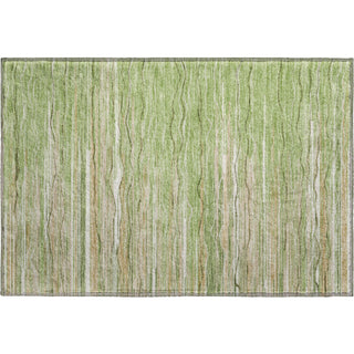 Piper Looms Mayfield Stripes AMF996 Green Machine Washable Area Rug Scatter Main Image