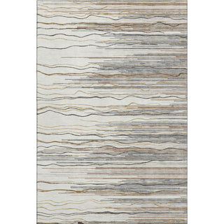 Piper Looms Mayfield Stripes AMF996 Ivory Machine Washable Area Rug main image