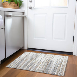 Piper Looms Mayfield Stripes AMF996 Ivory Machine Washable Area Rug Scatter Lifestyle Image Feature