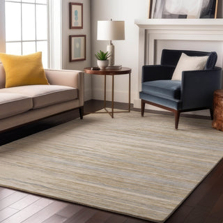 Piper Looms Mayfield Stripes AMF996 Linen Machine Washable Area Rug Lifestyle Image Feature