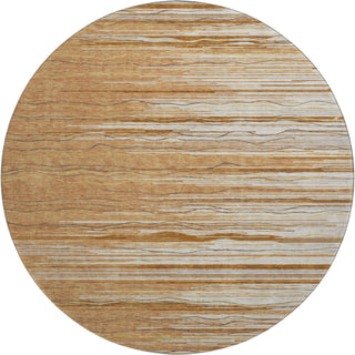 Piper Looms Mayfield Stripes AMF996 Paprika Machine Washable Area Rug Round Main Image