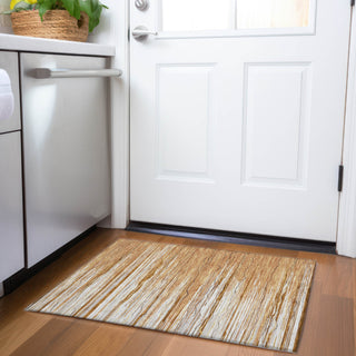 Piper Looms Mayfield Stripes AMF996 Paprika Machine Washable Area Rug Scatter Lifestyle Image Feature