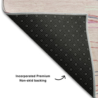 Piper Looms Mayfield Stripes AMF996 Pink Machine Washable Area Rug Backing Image