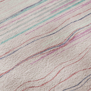 Piper Looms Mayfield Stripes AMF996 Pink Machine Washable Area Rug Swatch Image