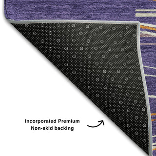 Piper Looms Mayfield Stripes AMF996 Purple Machine Washable Area Rug Backing Image