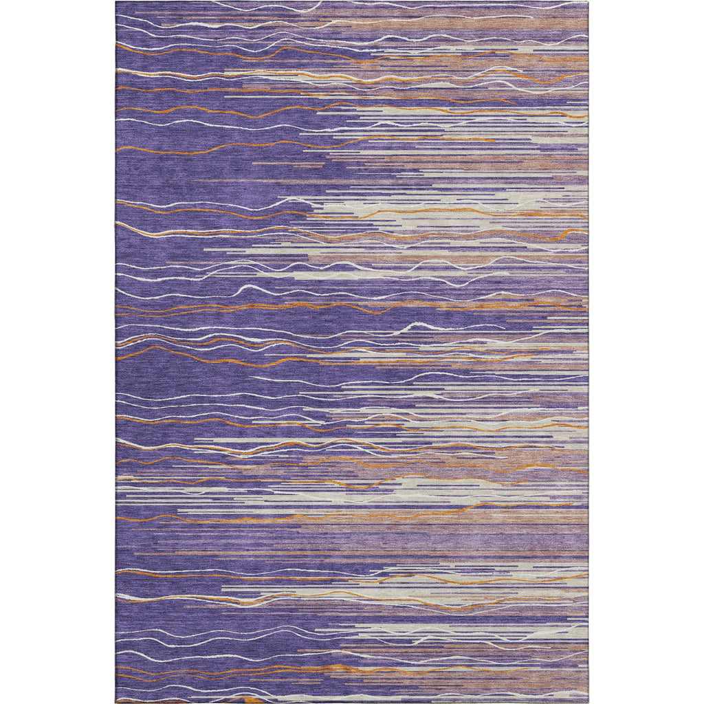 Piper Looms Mayfield Stripes AMF996 Purple Machine Washable Area Rug main image