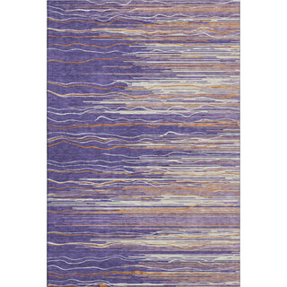 Piper Looms Mayfield Stripes AMF996 Purple Machine Washable Area Rug main image