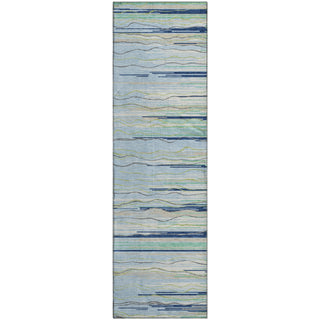 Piper Looms Mayfield Stripes AMF996 Sky Machine Washable Area Rug Runner Main Image