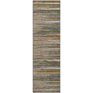 Piper Looms Mayfield Stripes AMF996 Taupe Machine Washable Area Rug Runner Main Image
