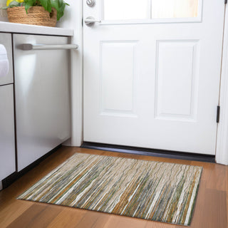 Piper Looms Mayfield Stripes AMF996 Taupe Machine Washable Area Rug Scatter Lifestyle Image Feature